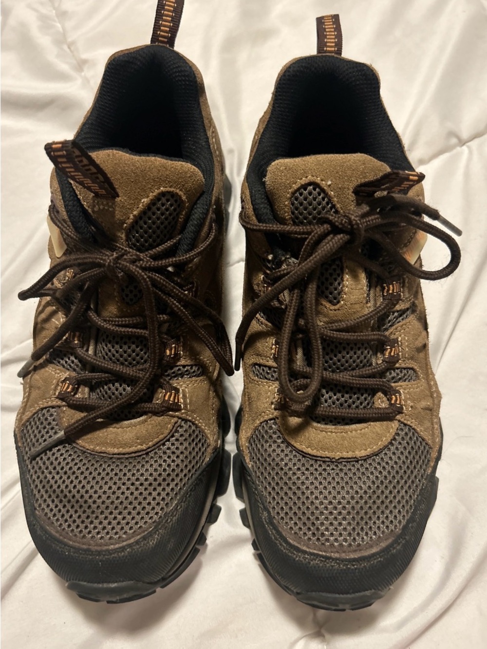 RedHead Men’s Brown Suede Mesh Hiking Trail Shoes Low Top Size 8